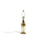 FRENCH BRONZE OIL LAMP CONVERTED TO TABLE LAMP