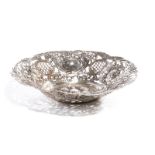 SWEDISH SILVER PIERCED BOWL, 375g