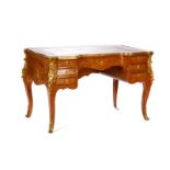 19TH C FRENCH DESK WITH ORMOLU MOUNTS