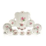 16 PIECE MEISSEN PORCELAIN PARTIAL TEA SET