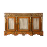 FINE ANTIQUE FRENCH MARBLE TOP CREDENZA