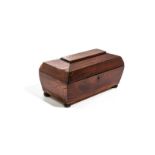 GEORGIAN MAHOGANY TEA CADDY