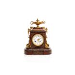 FRENCH BOULE MARQUETRY MANTEL CLOCK