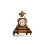 FRENCH ORMOLU & MARBLE MANTLE CLOCK