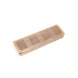 RECTANGULAR GOLD SNUFF BOX, 36g