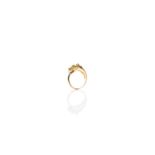 GOLD AND DIAMOND CARTIER-STYLE PANTHER RING, 7.15g