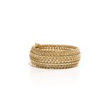 WOVEN YELLOW GOLD BRACELET, 33g