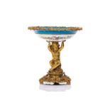 FRENCH CENTREPIECE BOWL ON ORMOLU BRONZE BASE