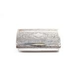 EARLY 19TH C AUSTRIAN SILVER SNUFF BOX, 110g