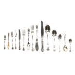 278 PCS CONTINENTAL SILVER FLATWARE SET, 10,844g