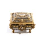 19TH C FRENCH CAST METAL CASKET