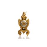 FINE FRENCH ORMOLU & TORTOISESHELL MANTEL CLOCK