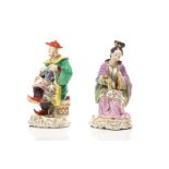 PAIR OF FRENCH PARIS PORCELAIN CHINOISERIE FIGURES