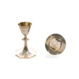 ROBITAILLE SILVER GILT CHALICE & PATEN, 890g