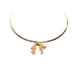 GOLD NECKLACE WITH CARTIER-STYLE LEOPARD PENDANT