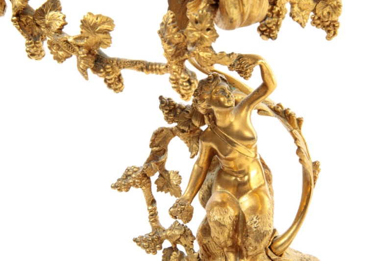 PAIR OF GILT BRONZE FIGURAL CANDELABRAS - Image 6 of 7