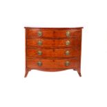 GEORGE III ENGLISH MAHOGANY BOW FRONT CHEST