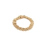 14K GOLD CARTIER STYLE BRICK BRACELET, 12.7g