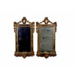 PAIR OF ANTIQUE ENGLISH CARVED GILTWOOD MIRRORS