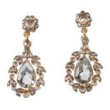 Pendientes estilo Belle Époque de diamantes