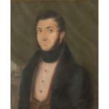 PERINOR (Pintor francés, activo en Nueva Orleans, cerca 1825) Retrato de caballero