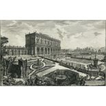 GIOVANNI BATTISTA PIRANESI (1720-1778) Vista de la Villa del Cardenal Alessandro Albani