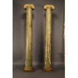 pareja de columnas jónicas Carlos IV.Trabajo español, h. 1780.