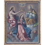 ESCUELA ESPAÑOLA, H. 1800 La coronación de la Virgen