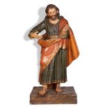 San José.Escultura en madera tallada y policromada.Escuela castellana, S. XVIII.