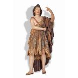 San Juan Bautista.Escultura en madera tallada y policromada.Escuela castellana, S. XVII