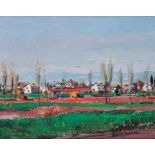 FRANCISCO LOZANO (Antella, 1912 - Valencia, 2000).Vista de pueblo