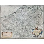 GUILLAUME DE LISLE (1675- 1726).Mapa del Condado de Flandes