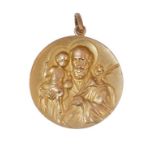 Medalla colgante de San José y Niño Jesús