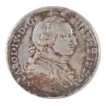 Medalla de proclamación Carlos IV Cartagena de Indias en plata. 1789