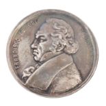Medalla de Francisco de Goya en bronce plateado