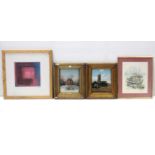 Four decorative pictures; & various decorative ornaments.