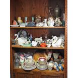 Various items of decorative china, glassware, etc.