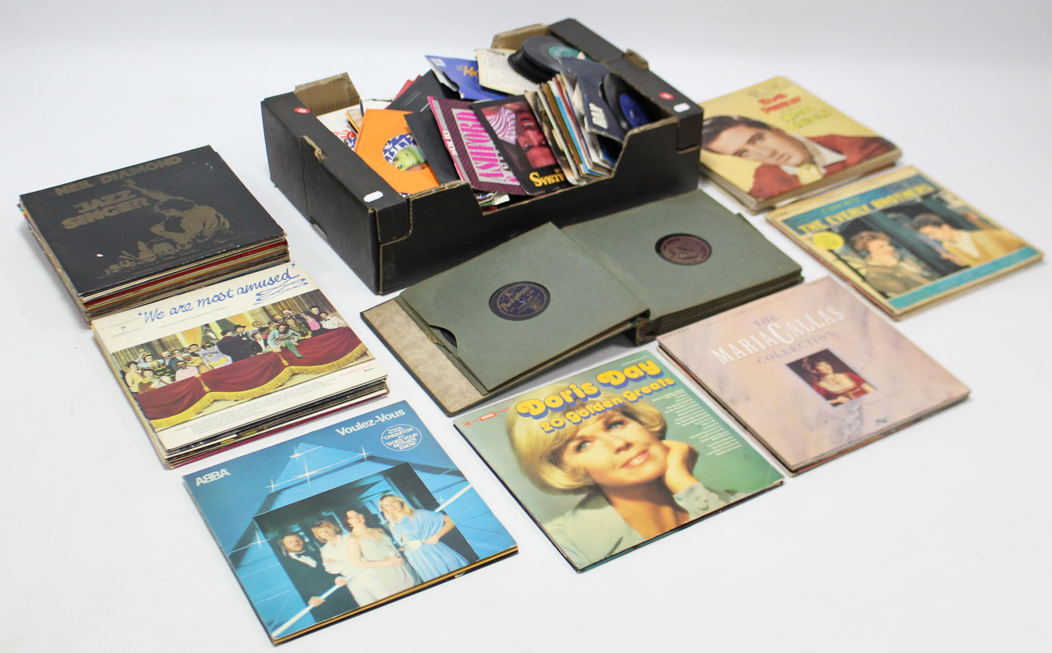 Approximately four hundred various records – pop music, etc.