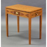 A contemporary satinwood veneered rectangular occasional table made by John Sheaff Esq., with gilt-