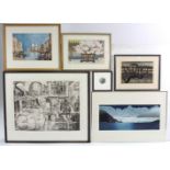 Fifteen various decorative paintings & prints, all framed.