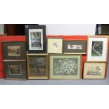 Twenty various decorative paintings & prints, each in glazed frame.