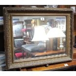 A gilt frame rectangular wall mirror, 19½” x 24½”; a pine frame ditto, 24½” x 30½”; & two swing