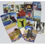 Approximately thirty various cricket & golf programmes, circa late 20th century.