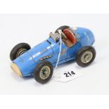 A Schuco tinplate clockwork-operated model “Grand Prix Racer” car (No. 1070).