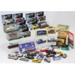 Approximately forty various scale model vehicles by Corgi, Dinky, & others, boxed & unboxed.