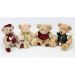 Four Harrods teddy bears (1996, 1999, 2001 & undated).