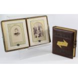 Two leather-bound family photograph albums containing various carte-de-visite & cabinet