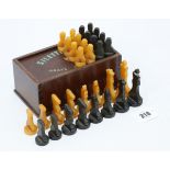 An antique “Silette Chess” set by Grays of Cambridge (size of Kings 2¾” high), in fitted box.