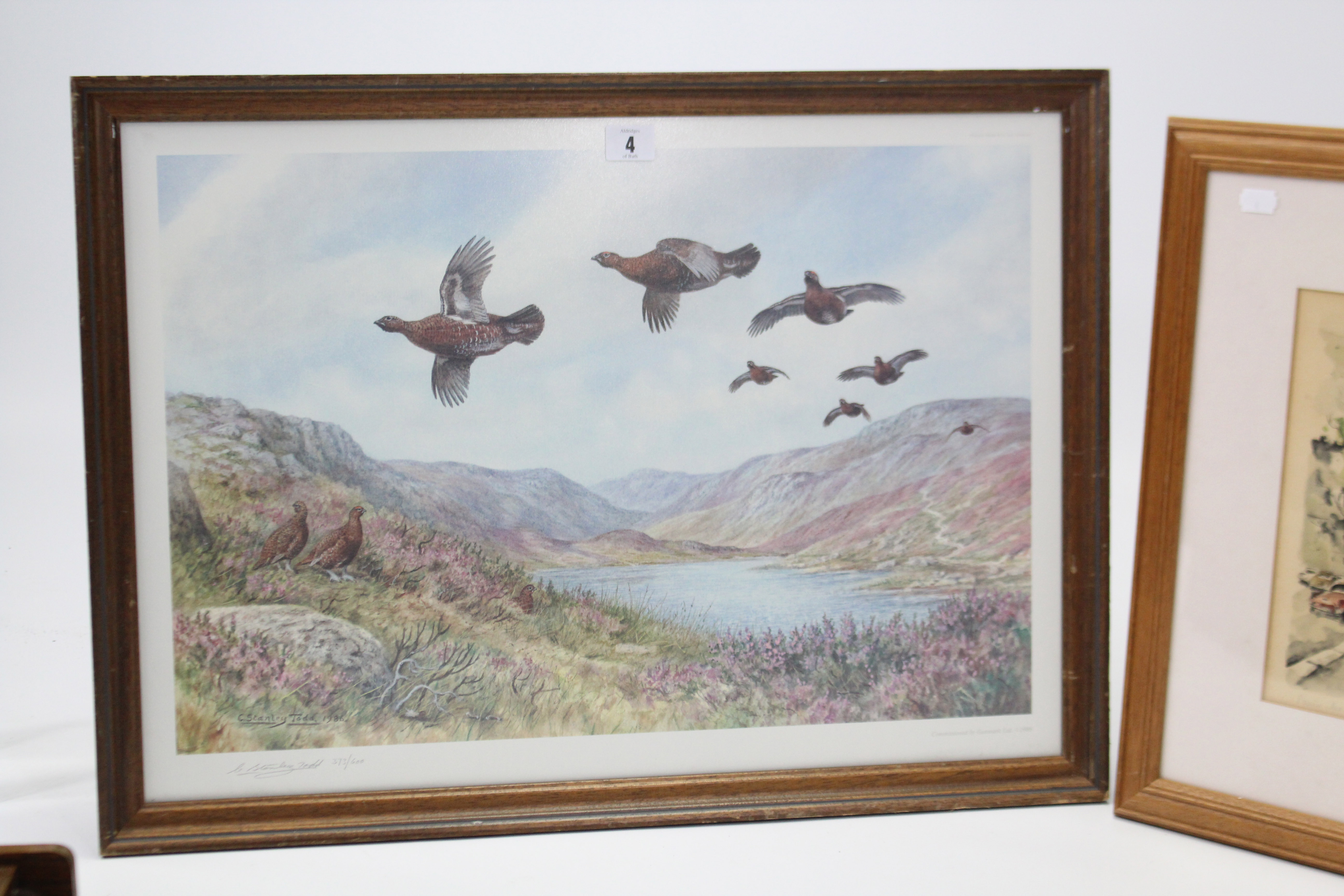 A large limited edition coloured print after C. Stanley Todd depicting a Highland scene with - Image 4 of 5