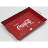 A modern “Coca Cola” rectangular two-handled tray, 18¾” x 14”.